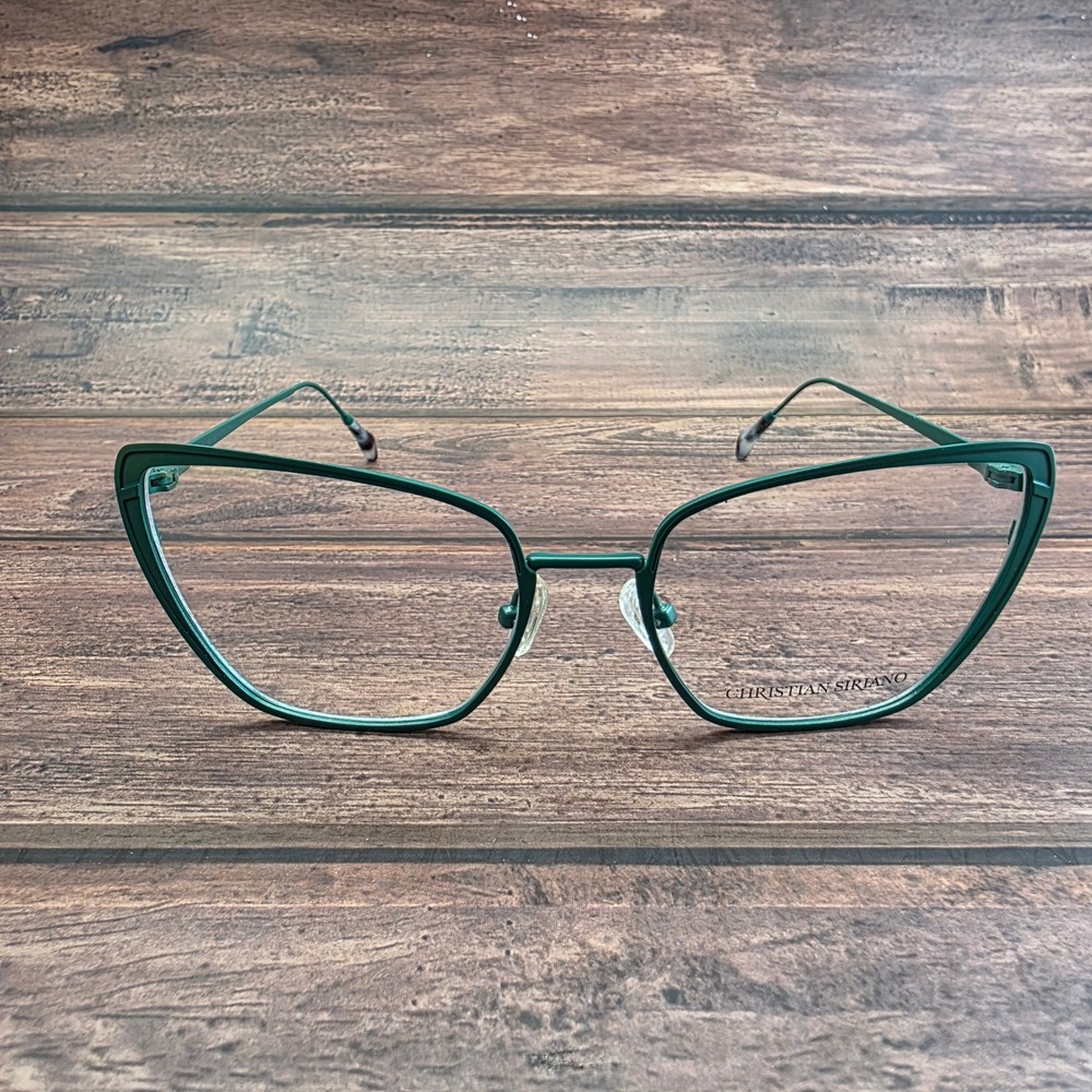 Christian Siriano CS Cassidy Teal Cat Eye Eyeglasses Frames 55-18-145 Metal